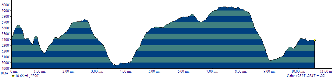 Total elevation loss and gain is 1528 feet