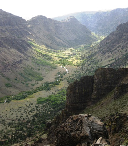 View west down Big Indian Gorge.