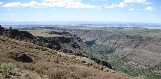 Looking west toward the mouth of Little Blitzen Gorge